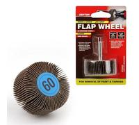 DEKTON Rueda de solapa de 50 mm x 20 mm, grano 60