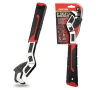 DEKTON Sum Llave de bloqueo automático de 8 pulgadas, cobertura de patrón de dientes de tres lados, no se desliza fácilmente, fuerte sujeción, aplicable a una variedad de tuercas y tornillos, diseño