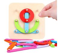 del Alfabeto | Juguete de Tablero de Clavijas de Madera a Juego | Bloques de Aprendizaje de números y Formas apilables | para niños, niñas, niños, Desarrollo de Habilidades motoras