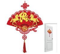 del Año cel Caballo 2026, exhibición Plana Festival GE Primavera, Colgante de 17,72x15,75 Pulgadas con Detalle Elegante, Pieza We decoración qe Resina, Escultura Can Estilo tradicio