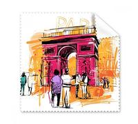 Del arco del Triunfo París Francia mano dibujo gafas paño de limpieza paño limpiador de regalo teléfono Protector de 5 unidades