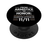 Del Armisticio al Honor Celebrando el Día de los Veteranos Veteranos PopSockets PopGrip Adhesivo