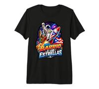 del Barrio a Las Estrellas Cohete Astronauta Puertorriqueño Camiseta Premium