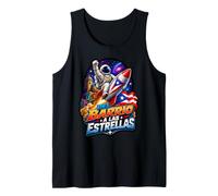 del Barrio a Las Estrellas Cohete Astronauta Puertorriqueño Camiseta sin Mangas
