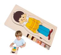 del cuerpo humano, Juguetes de anatomía para, Juguetes de cognitivos de múltiples capas de madera para el cuerpo humano, Suministros de aprendizaje de ciencias educativas