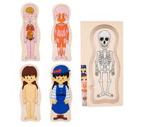 del Cuerpo Humano - Modelo del Cuerpo Puzzle | Jigsaw de Anatomía Educativa de Madera | Accesorios portátiles e interactivos Accesorios de Piezas de Madera para Piezas humanas para niños