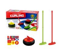 del deporte del curling - de la sociedad luminosa eléctrica, actividad familiar interior y al aire libre, juguete que curling competitivo divertido, anima al grupo con los componentes