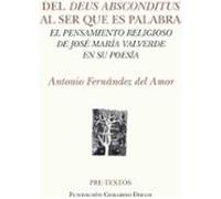 Del Deus Absconditus Al Ser Que Es Palabra