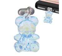 del enchufe del teléfono - Oso de dibujos animados Acrílico Teléfono Protector de cubierta - Portable Charge Port Cover, colgador de teléfono, pequeño del teléfono móvil para tabletas