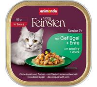 del Gato más Fino Senior en Salsa con Aves de Corral + Pato, 85 g