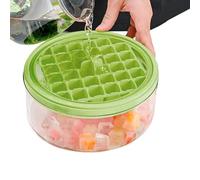 Del Hielo - Fabricante De Hielo Con Contenedor | Molde De Cubo De Hielo De Liberación De Impresión Con Tapa Para La Fiesta Del Café RV Cafe Kitchen Cocktail Hotel Restaurantes