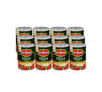 Del Monte Tomates en cubitos enlatados con albahaca, ajo, orégano y sin sal añadida, 14.5 onzas (paquete de 12)