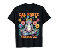 del Norte Colorado USA Psicodélico Rana Chill Zen Diseño Camiseta