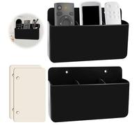 DELAESI 2 Piezas Soporte para Mando a Distancia Soporte Mando Aire Acondicionado Self-adhesive Remote Holder Wall Remote Control Holder for Home Office School