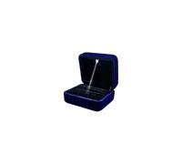 DELALO® Caja de anillo con luz LED, caja de anillo de terciopelo, caja para anillos con iluminación LED, para compromiso, boda, color azul