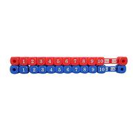 Delaman 2 Pcs Marcador Puntuacion, Marcador de Puntuación, Juego de FutbolíN de Mesa MultifuncióN Mini Juego de FutbolíN Unidad de PuntuacióN de Billar Marcador Azul Rojo