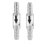 Delaman® 2 PCS Mini Válvula Antirretorno Acuario Unidireccional Acero Inoxidable para Sistema Co2 de Pecera Bomba de Aire, Diámetro 6mm