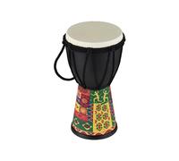Delaman africandrumsforadults - Tambor africano de 4 pulgadas, tambor portátil de aplausos de mano, tambor bongo ligero con patrón colorido para principiantes, clases de música escolar, actuaciones al