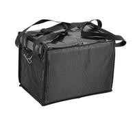 Delaman Bolsa aislada para entrega de alimentos, 22 L y 32 L, con marco interior de placa inferior, correa para el hombro, cierre de velcro, tira reflectante, tela Oxford, reutilizable, uso en