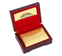 Delaman Cartas De PóKer, Cartas De PóKer De Lujo Cartas De Juego De LáMina De Oro Falso A Prueba De Agua Cartas De Juego De PóQuer De PláStico con Caja Cartas De Juego De PóQuer De con Caja