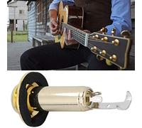 Delaman Conector de salida roscado de cobre para guitarra, conector de salida roscado largo, para guitarra eléctrica, bajo, compatible con varios modelos, dorado