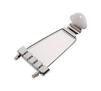 Delaman Cordal de guitarra de 4 cuerdas, puente de repuesto de rebabas plateadas de metal, cordal trapecio de guitarra eléctrica, cordal de bajo, acores de guitarra