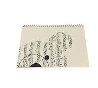 Delaman Cuaderno de notas de 50 páginas, cuaderno de notación musical, diseño de oso amarillo, papel de escritura de manuscrito musical, ideal para compositores y estudiantes de música, 8.5 x 11
