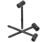 Delaman Juego de 3 llaves hexagonales de hierro de 7 mm, 8 mm, 6,35 mm, herramientas universales de ajuste de instrumentos para ajuste y reparación de cuello de guitarra, color negro