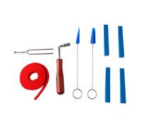 Delaman Kit de afinación de piano, juego de herramientas de afinación de piano, kit completo de afinación con llave de afinación, tenedor, silencio de goma, fieltro de lana y tira de temperamento para