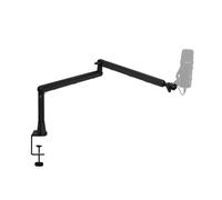 Delaman Microphoneboomarm Brazo ajustable de bajo perfil para micrófono, abrazadera de montaje en escritorio con adaptador de tornillo, gestión de cables, soporte de micrófono de metal para podcast,