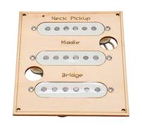 Delaman Middle Pickup - Juego de pastilla individual para guitarra eléctrica, cuello de bobina de metal y pastilla de puente, pastilla de bobina única media, acories de instrumentos musicales, color