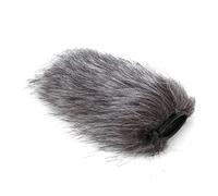 Delaman Orejera para parabrisas de micrófono, cubierta universal para parabrisas de micrófono, piel artificial suave, adecuada para varios micrófonos, color negro