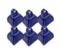 Delaman Paquete de 6 cencerros de metal, campanillas de metal de 3 pulgadas para hacer ruido para eventos deportivos, animadores, bodas, mini campanas de vaca para manualidades de Navidad