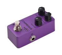 Delaman Pedal de efectos de comprador de guitarra eléctrica, nivel/ataque/sostenimiento, CC 9 V, interfaz de entrada/salida de 6,35 mm, aleación de aluminio, True Bypass, guitarra eléctrica clásica
