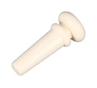 Delaman Pin de extremo de guitarra acústica, repuesto de clavija de cola de guitarra acústica, plástico sintético, botón de extremo de cuerda de bajo para fijación de correa, color blanco