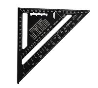 Delaman Regla triangular de calibre de acción de guitarra, regla triangular de carpintería precisa negra, ideal para configuración de guitarra y carpintería, 30 cm de largo