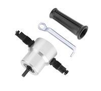 Delaman Schneider Nibbler Cortador de metal - Cortador de chapa de doble cabezal, fijación para taladro eléctrico, herramienta de corte portátil