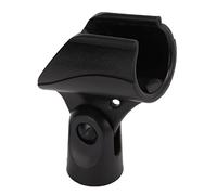 Delaman Soporte de clip para micrófono con adaptador para parabrisas, soporte universal de piel artificial para micrófono con adaptador, plástico ajustable para soporte de micrófono, cubierta peluda