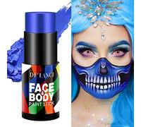 DE'LANCI Azul Pintura en Barra para Cara y Cuerpo, Blue Face Body Paint, Halloween Painting Colores Vibrantes, Maquillaje Artístico, Diseños Creativos