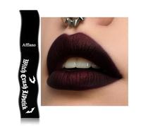 DE'LANCI Brillo de labios gótico negro y rojo - duradero, resistente al agua y no pegajoso, hidratante, vegano altamente pigmentado para cosplay, vampiro y maquillaje de Halloween #08