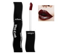 DE'LANCI Gloss de labios gótico, no pegajoso, de larga duración, brillo altamente pigmentado con acabado brillante, hidratante, resistente a la suciedad, brillo de labios para Halloween, cosplay y