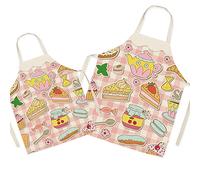 Delantal a juego para padres e hijos para cocinar, pintar, jardinería, bonito delantal de lino para padres y niños para el tiempo en familia, delantal de cocina para mamá, papá, hija, hijo