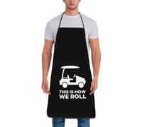Delantal Así Es Como Me Muevo En El Carrito De Golf Divertido Antiincrustante Profesional Delantal Ajustable Delantales Para Restaurante Jardinería Pintor 52X72Cm