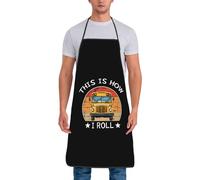 Delantal Barbacoa Así Es Como Me Muevo Conductor De Auto Escolar Divertido Con Tirantes Delantal De Cocina Impermeable Delantales De Cocina Para Pintor Hogar Trabajo 52X72Cm