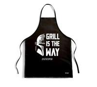Delantal Barbacoa Divertido Grill Is The Way - Delantal Cocina Hombre Mujer con Diseño Cazarrecompensas - Regalo Original Friki Geek Barbacoa