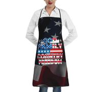 Delantal Cocinade Dios, Familia, Patria, Libertad Delantal De Cocina Impermeable Divertidos Delantale para Mujeres, para Jardín, Restaurante, Jardinería, 52x72cm