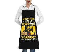 Delantal Cocinade No Estoy Gritando, Soy Conductor De Carretilla Elevadora, Así Es como Hablamos. Delantal De Barbacoa Cocinero Delantale, para Restaurante, Cumpleaños, Bar, 52x72cm