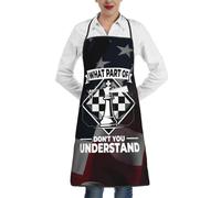 Delantal Cocinade ¿Qué Parte del Ajedrez No Entiendes? Delantal De Cocina Impermeable Divertidos Cocinero Delantale, para Bar, Restaurante, Parent, 52x72cm