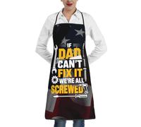 Delantal Cocinade Si Papá No Lo Arregla, Estamos Todos Jodidos. Delantal De Cocina Hombres Divertidos Personalizado Cocinero Delantale, para Restaurante, Barbacoa, Jardinería, 52x72cm