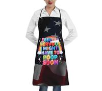 Delantal Cocinade Siento Que Voy A Hacer Caca Pronto. Delantal con Peto Duradero Divertidos Cocinero Delantale, para Hornear, Cumpleaños, Jardinería, 52x72cm